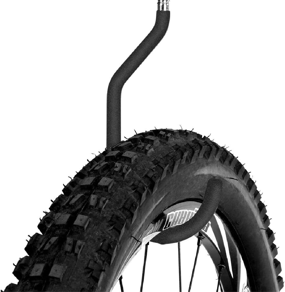 SMARTOLOGY 8 Pack Bike Hanger Storage Hook Rack, Rubber Coated Heavy Duty Large Screw in Ceiling Hooks for Garage Wall and Ceiling Bicycle Storage, Utility Tool Hanger (Black)