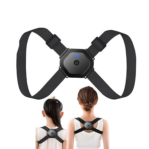 Smart Posture Corrector - Adjustable Upper Back Brace with Vibration Intelligent Posture Reminder, Posture Trainer for Kids, Help to Keep Right Posture (J2000)