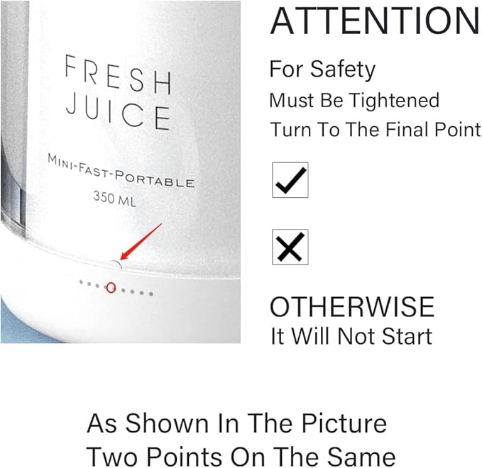 Personal Size Blender, Fresh Juice Portable Blender for Smoothies or Shakes, Personal Mixer, Portable Blender, Wireless USB Rechargeable Fruit Blender for Sports, Camping, Fitness. (White)