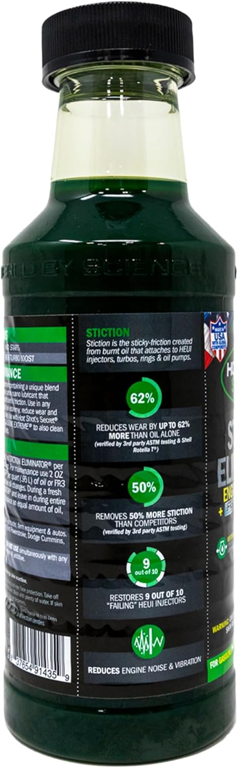 Hot Shot's Secret Original Stiction Eliminator 16oz - For All Vehicles, Gas & Diesel Oil Additive, Reduces Wear, Restores Power & Protects Injectors, Eliminates Injector Stiction