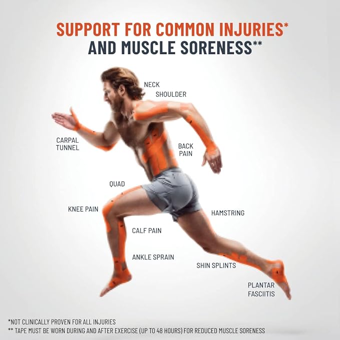 KT Tape Pro Extreme Therapeutic Elastic Kinesiology Sports Tape, 20 Pre Cut 10 inch Strips, 100% Synthetic Water Resistant Breathable, Pro & Olympic Choice, Sonic Blue