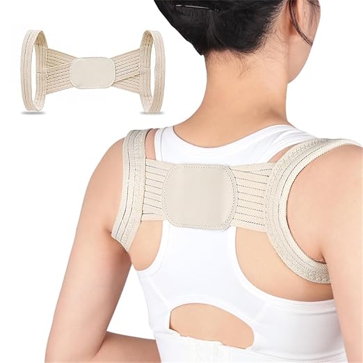Posture Corrector for Women and Men,Breathable Hunchback Corrector,Adjustable Back Straightener Brace Suitable for Back,Shoulder and Spine Pain Relief（Beige，XS）