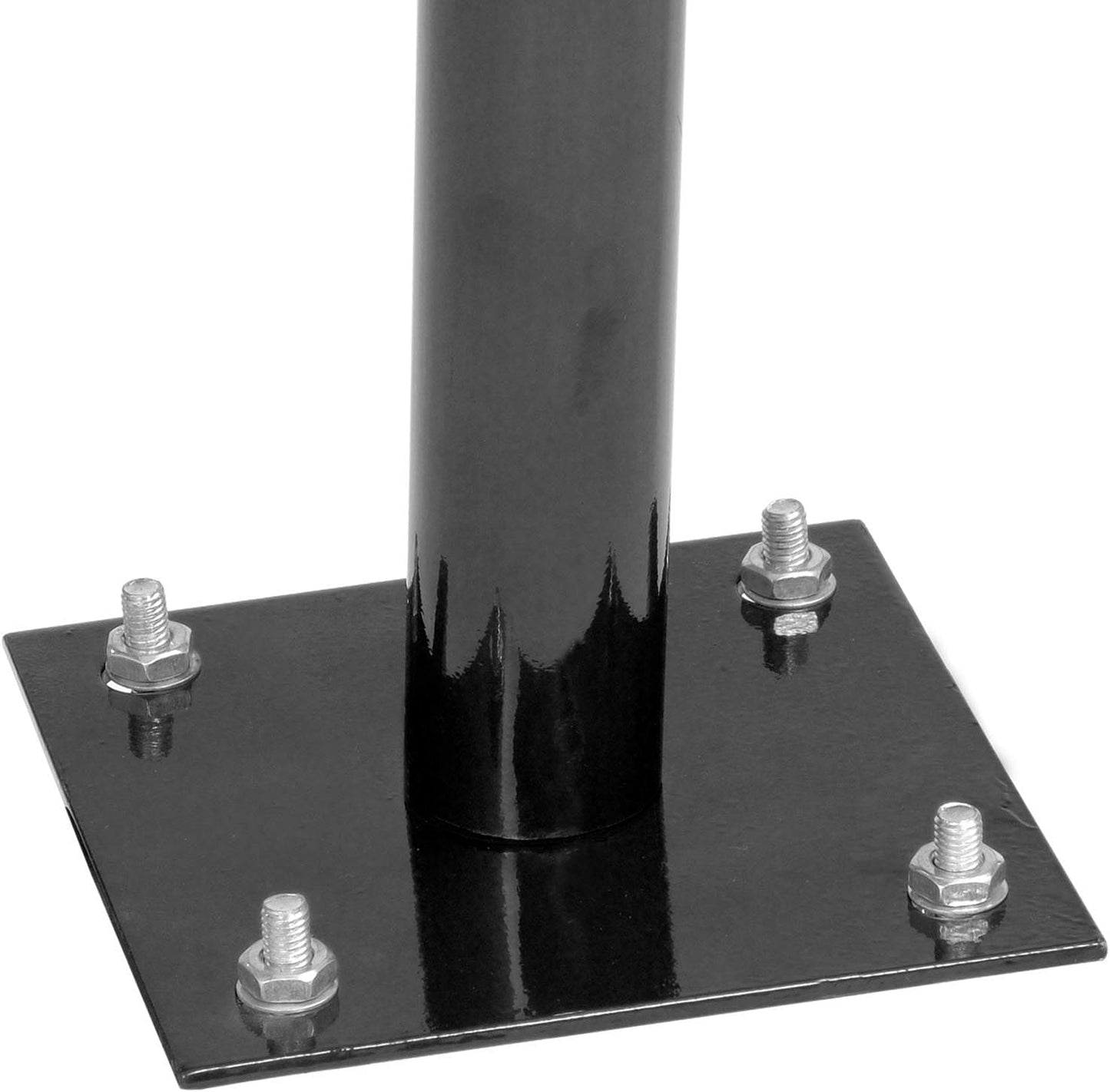 Global Industrial U-Rack Bike Rack, Flange Mount, 2-Bike Capacity, Steel Construction, Black Powder Coat Finish, Commercial Bike Rack for Stores, Parks and Schools