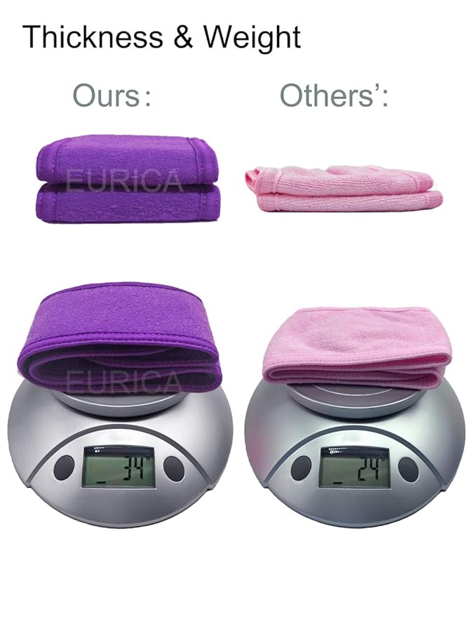 Spa Hairband Pack of 6 All Purple Non-slip Stretchable Washable Makeup Headband for Face Wash Facial Treatment Sport, 6 Count