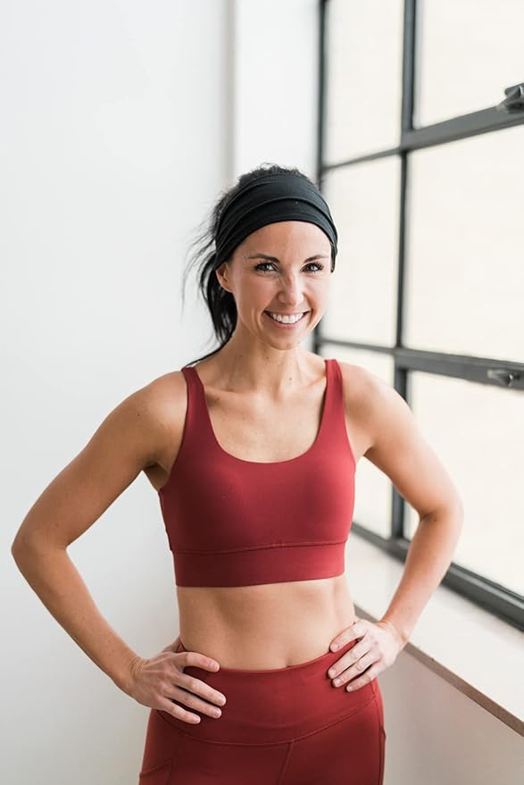 Maven Thread Women's No-Slip Sweat-Wicking Headband for Exercise and Yoga, 4-Pack