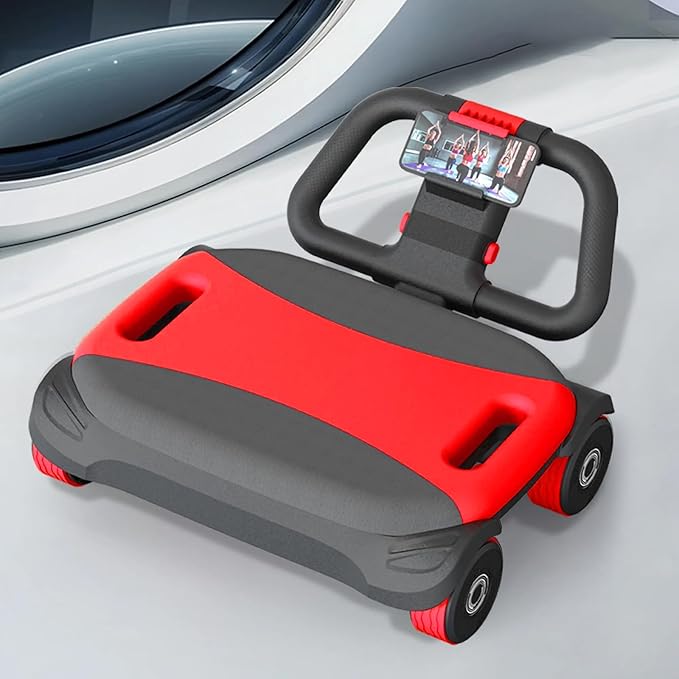 FIAMERMOR 2025 AB Roller Wheel - 4 wheel elbow support abdominal wheel automatic rebound abdominal fat burning weight loss core training equipment home/gym