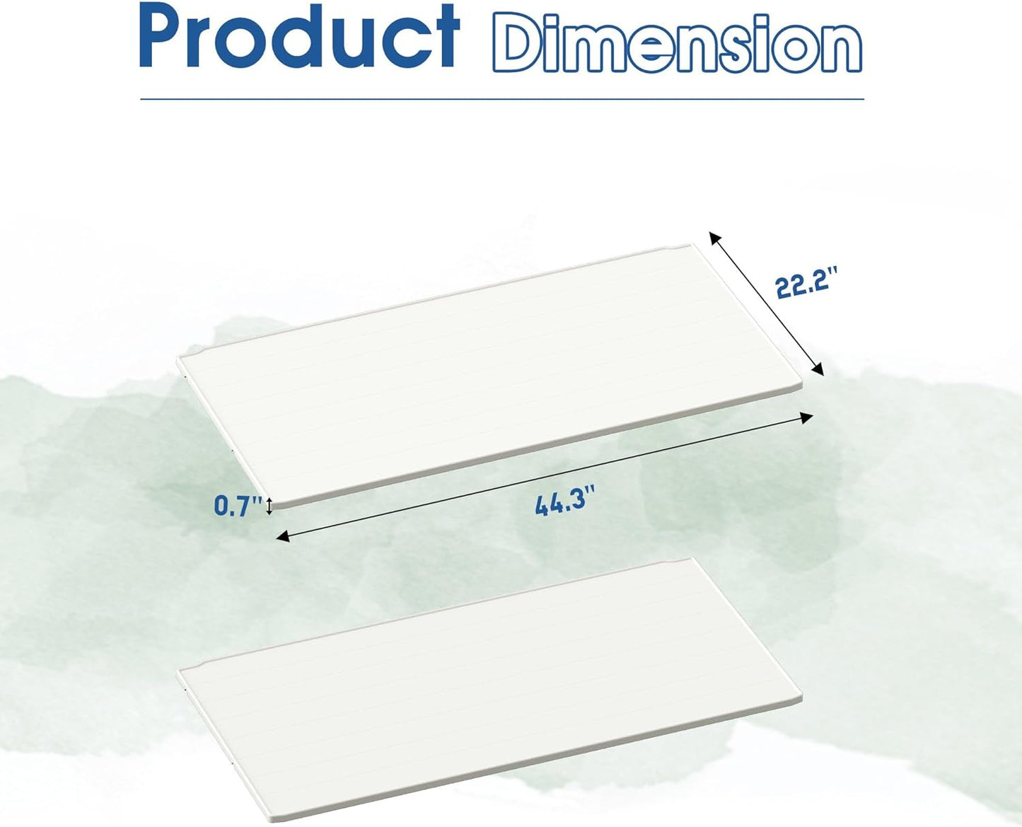 Greesum Shelf of Outdoor Horizontal 27 ft Storage Sheds, for Waterproof and UV Protection 150 Gallon Deck Box, 2 Shelves (Without Shed), White