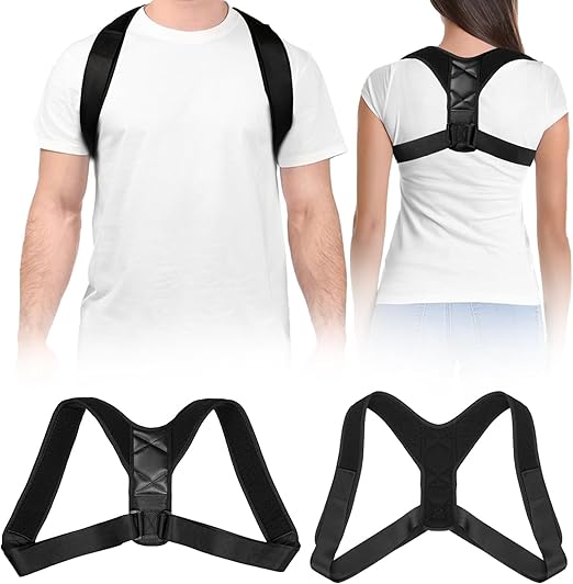 Posture Corrector for Women & Men, Adjustable Back Brace for Posture Support, Breathable & Invisible Upper Back Straightener – Relieves Neck, Shoulder, Clavicle Pain, Improves Alignment for Sitting