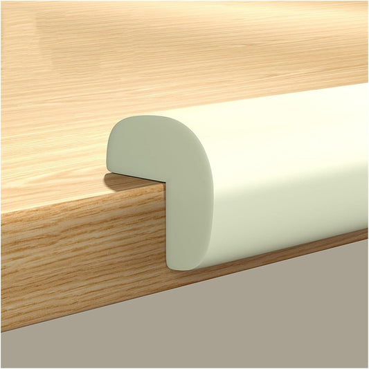 XPLKQXE Sharp Edge Safety Corner Edge Foam Padding, Edge Guards Bumpers Adhesive, Edge Corner Protector Guards for Table Edges & Sharp Corners(White-A,5pcs)
