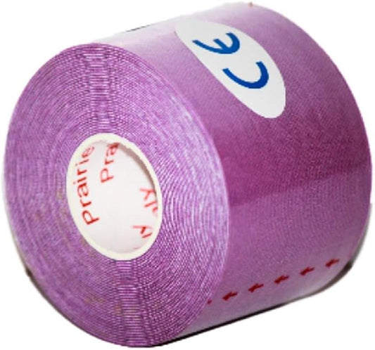 PreCut Kinesiology Tape Sport Pro (20 Pre Cut 10 Inch Strips per Roll) Athletic Recovery Muscle Support Physio TheWrapeutic Aid (Purple) (Single Roll)