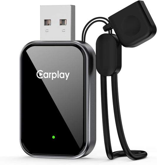 Wireless CarPlay Adapter for Apple iPhone - 2025 Wired Car Play to Wireless Dongle, USB-A/C Plug & Play, Stable Bluetooth CarPlay Adapter Only for iPhone iOS 10+ & Cars with Factory Wired Car Play