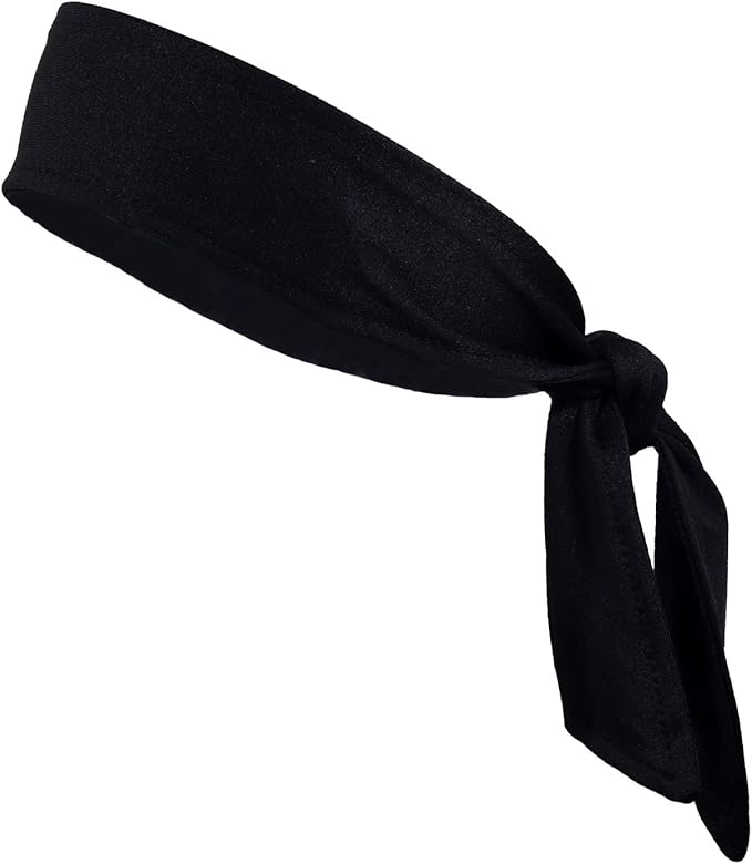 Kenz Laurenz Headbands Tie on Headband for Women Men Running Athletic Hair Head Band Elastic Sports Sweat Basketball Sweatband Stetchy Yoga Workout Sweatbands Adjustable Non-Slip Moisture Wicking