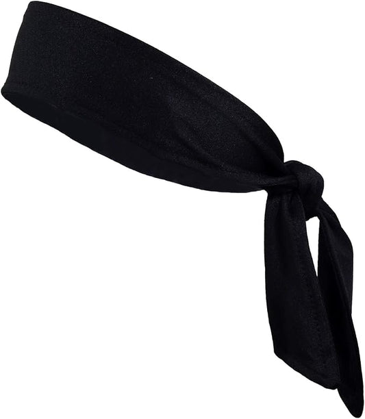 Kenz Laurenz Headbands Tie on Headband for Women Men Running Athletic Hair Head Band Elastic Sports Sweat Basketball Sweatband Stetchy Yoga Workout Sweatbands Adjustable Non-Slip Moisture Wicking