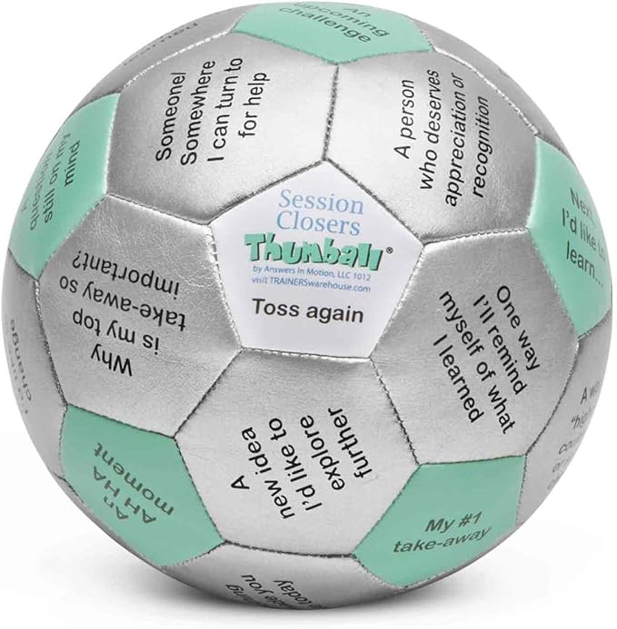 Trainers Warehouse 6" Thumball Collection, 32 Prompts for Conversation, Team Building, Relationship and Training