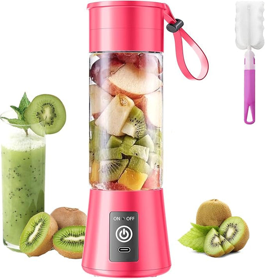 Personal Blender for Shakes and Smoothies - 2025 New Upgrade Cordless Portable Blender USB-C Rechargeable, 380Ml BAP Free Juice Cup, 6 Blades Freshly Squeezed for Picnic/Sprots, 20000Rpm/Min Speed