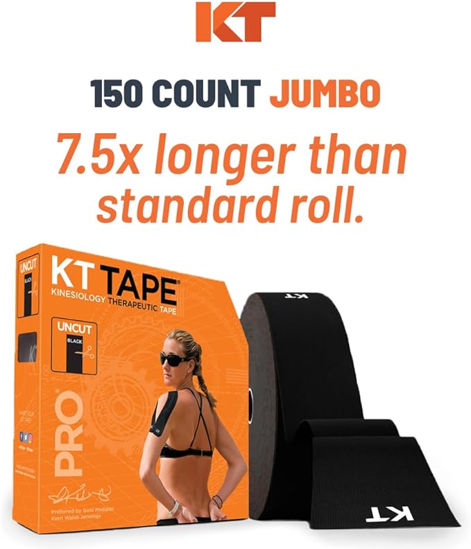 KT Tape, Pro Synthetic Kinesiology Athletic Tape, 125’ Uncut Roll