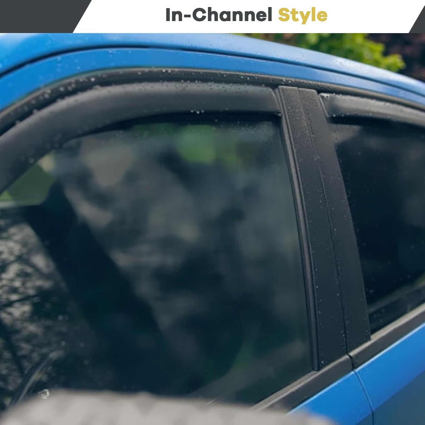 4 PCS in Channel Rain Guards Fit for Toyota 4Runner 2016 2017 2018 2019 2020 2021 2022 2023 2024, Durable Side Wind Deflectors, Smoke Vent Window Visors Shades Shield, Exterior Car Accessories