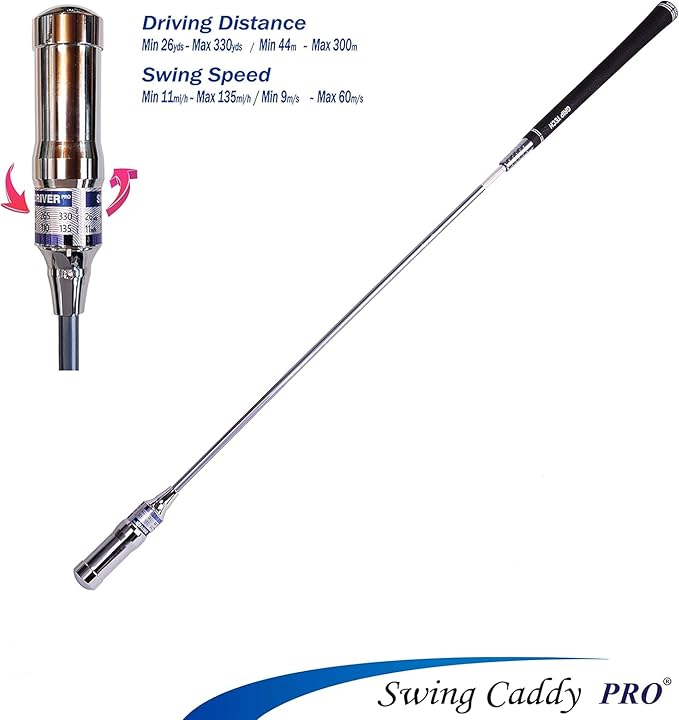 Swing Caddy PRO: Golf Swing Trainer Patented for Distance, Rhythm, Tempo, Accuracy & Warmup