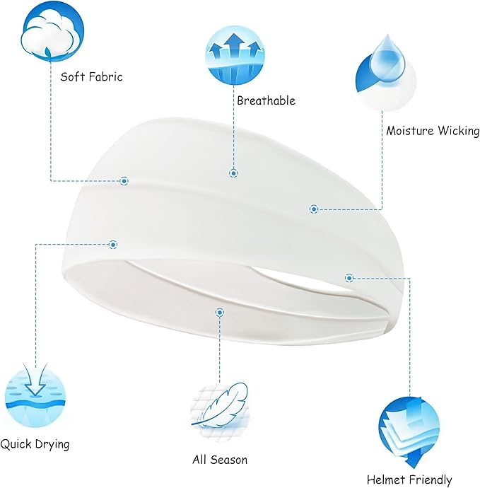 JOYOYO Unisex Headbands for Women's Hair Soft Stretchy Fabric Kylie Head Band Bandeaux Hair Accessories for Workout Gym Yoga Hair Band,100% Pure Cotton