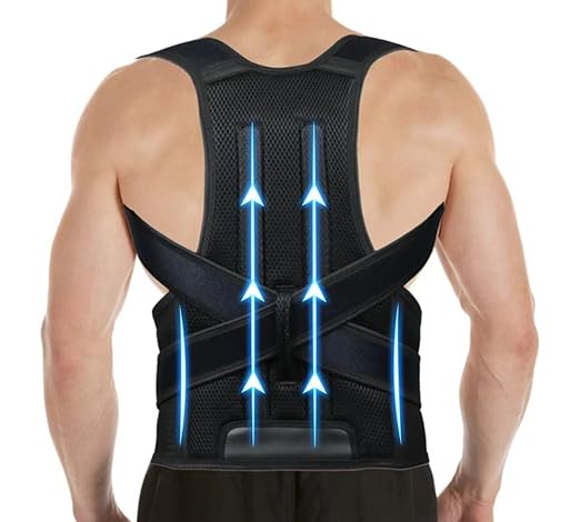 Posture Corrector for Men and Women,Adjustable Back Brace for Upper and Lower Back Pain Relief - Improve and Neck,Shoulder,Back Relieve S(24"-29")