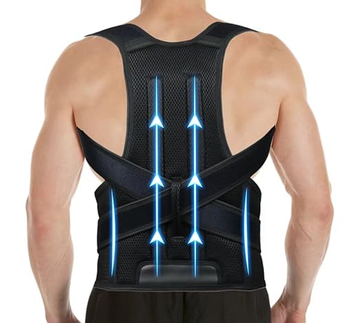 Posture Corrector for Men and Women,Adjustable Back Brace for Upper and Lower Back Pain Relief - Improve and Neck,Shoulder,Back Relieve L(33"-37")
