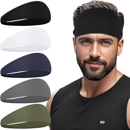 Sports Headbands for Men,Mens Running Headband Moisture Wicking Workout Headband,Running,Cycling,Basketball,Yoga,Football,Unisex