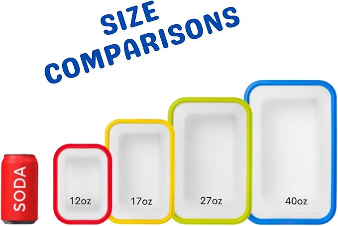 Collapsible Silicone Food Storage Containers, BPA Free, Microwave, Freezer and Dishwasher Safe, Lunch, Meal Prep, Travel, Space-Saving, Set of 5