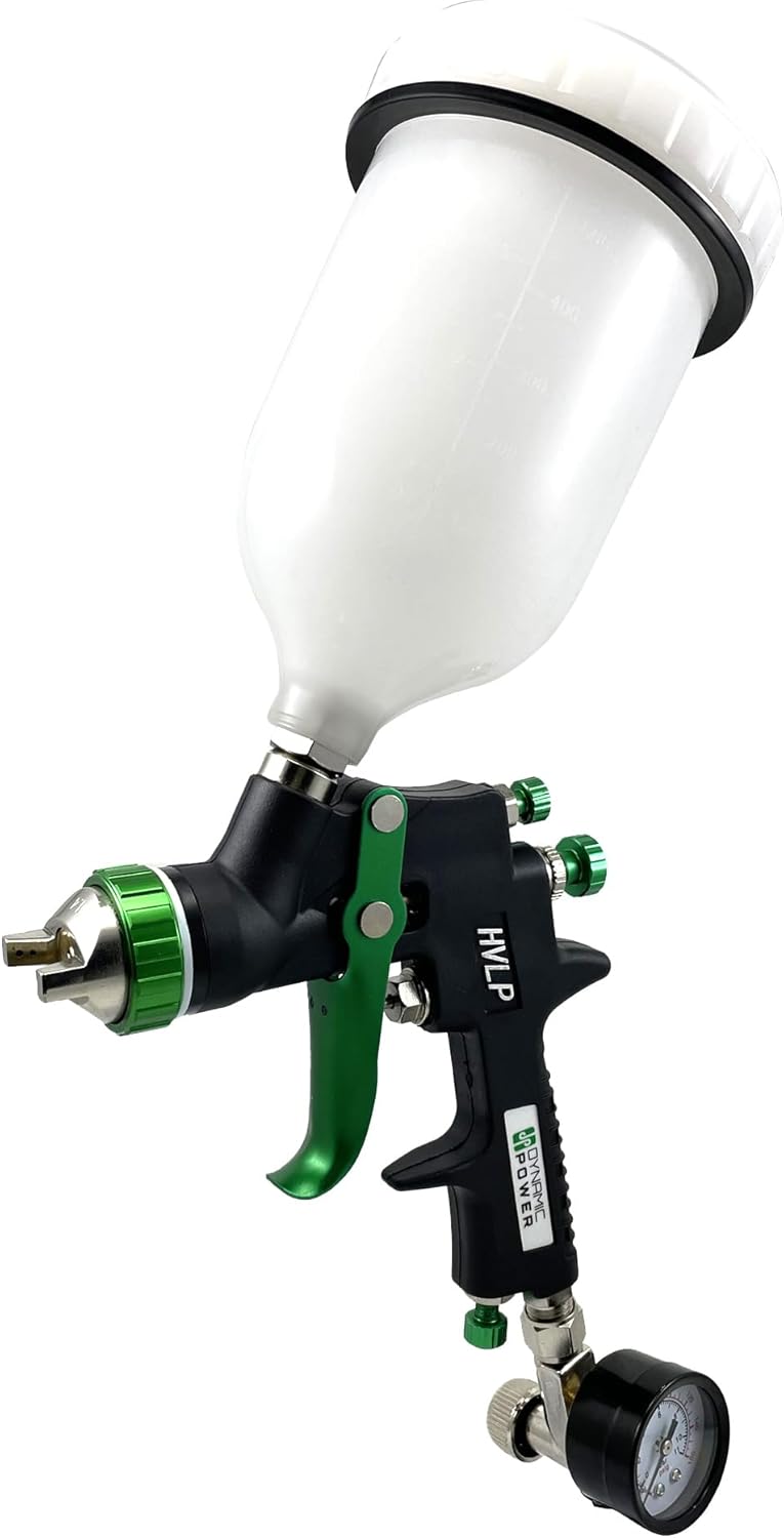 HVLP Gravity Feed Sprayer Paint with 1.4 mm/2.2mm Tips 600cc Cup, Automotive, Car Paint Gun Sprayer, Paint Gun for House Painting, Car, Furniture DP-W-99V