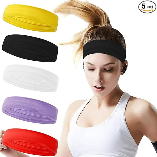Workout Headbands Non Slip Headband Sport Headbands Sweatbands Elastic Sport Hair Bands for Sports Travel Indoor Fitness Gym