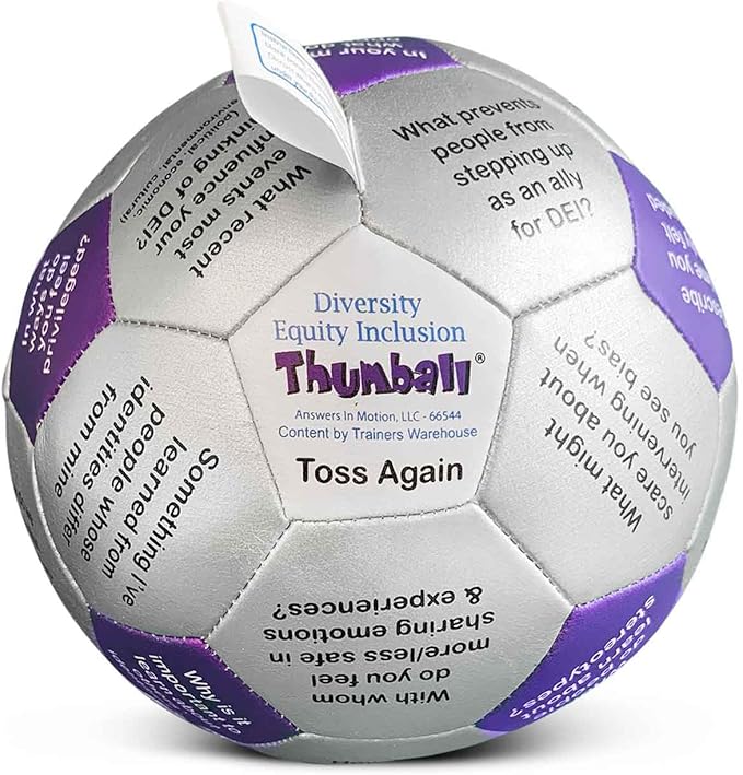 Trainers Warehouse 6" Thumball Collection, 32 Prompts for Conversation, Team Building, Relationship and Training