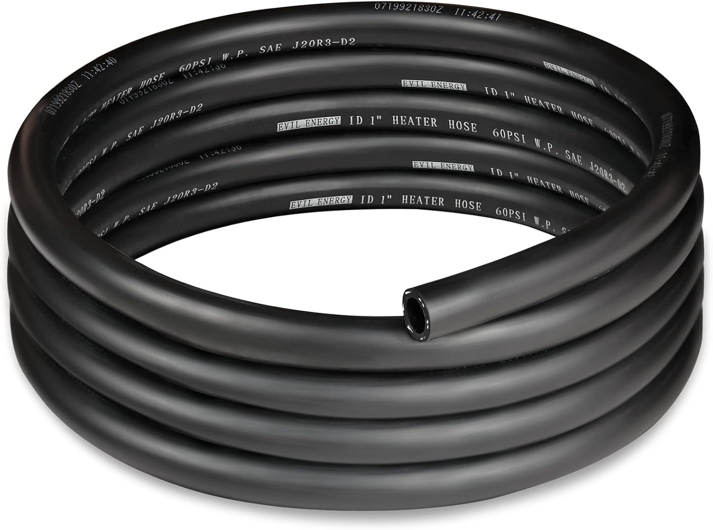 EVIL ENERGY 1" Heater Hose Coolant Radiator Straight 60PSI SAE 20R3 10FT Black