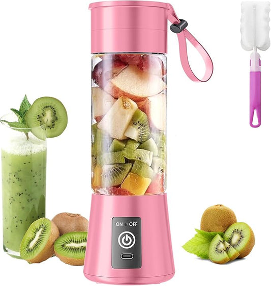 Personal Blender for Shakes and Smoothies - 2025 New Upgrade Cordless Portable Blender USB-C Rechargeable, 380Ml BAP Free Juice Cup, 6 Blades Freshly Squeezed for Picnic/Sprots, 20000Rpm/Min Speed