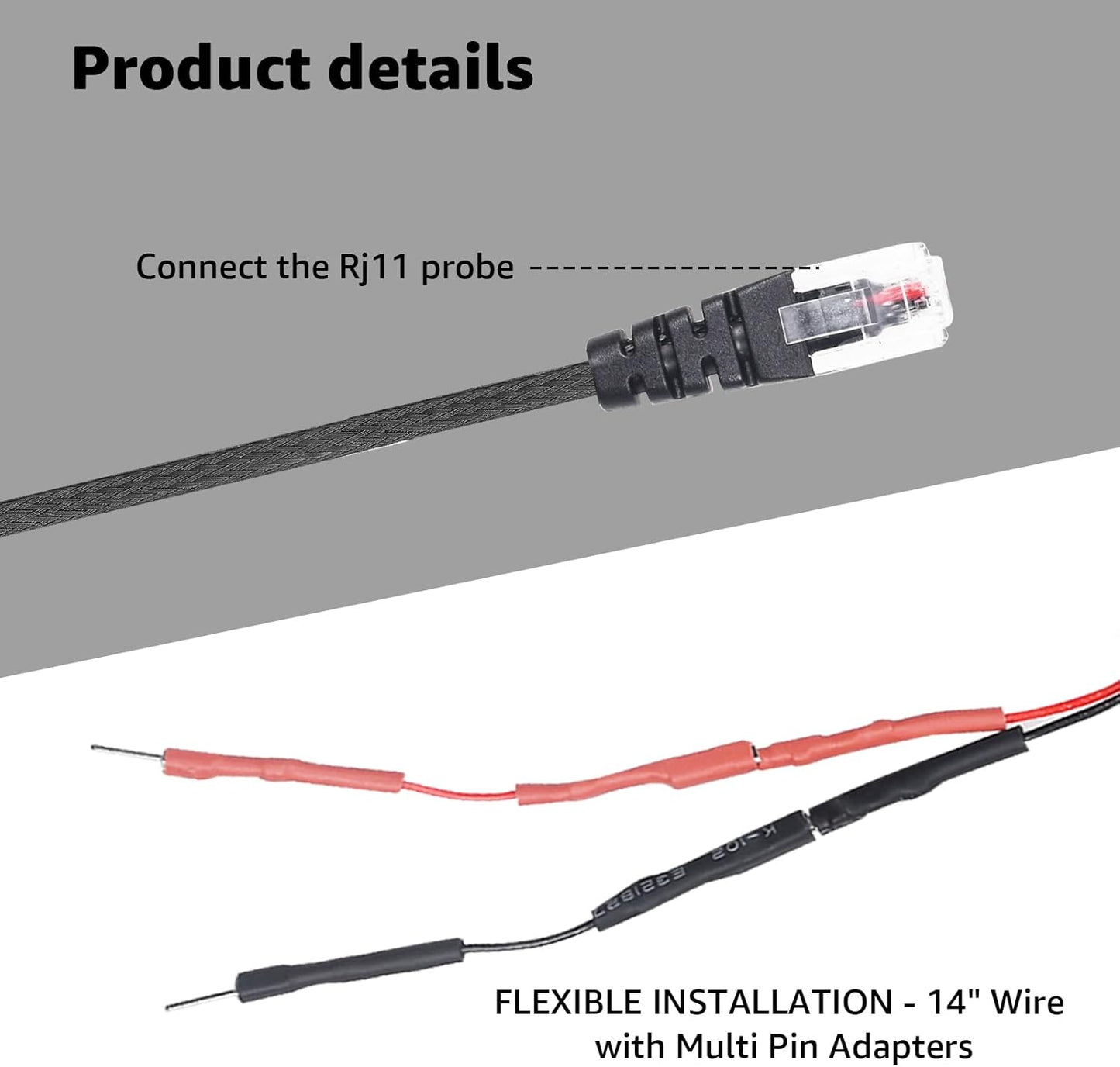 RJ11 Power Cord Compatible with Uniden Radar Mirror Wire Detectors,Model (3005201U) Fits R1 R3 R4 R7 R8 (3 Pack)