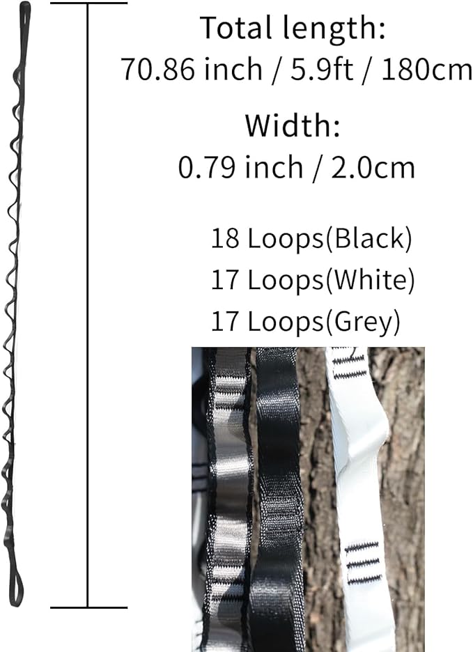 10PCS Nylon Daisy Chain Straps 23 KN for Aerial Yoga Hammock Swing Adjustable Aerial Silk Extender Hanging Rope for Aerial Yoga Belts 3.6FT 5.9FT Long