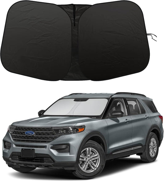 2025 Upgrade Front Windshield Sunshade fit for Ford Explorer 2020-2025 UV Ray Reflector Foldable Car Shade Automotive Windshield Sunshades Ford Explorer Windshield Sun Shade |Keeps Your Vehicle Cool|
