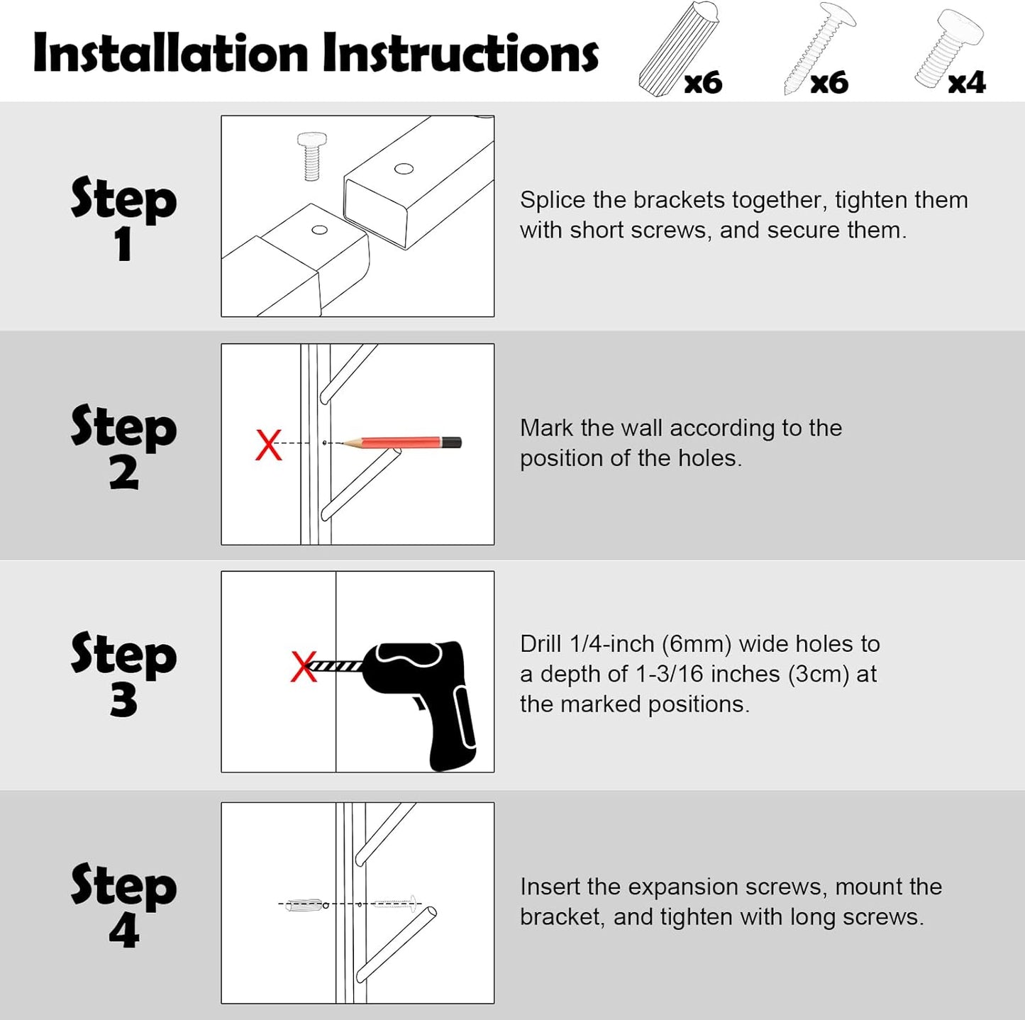 Skateboard Rack Wall Mount – Skateboard Wall Hanger, Snowboard Display Wall Mount, Ski Holder | 6-Floor Skateboard & Ski & Snowboard Storage Rack | Snowboard & Ski Lover Gifts
