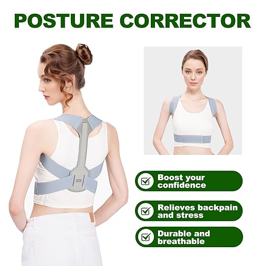 Posture Corrector for Women,Invisible Back Brace for Hunching and Bad Posture,Relieve Shoulder and Neck Muscle Pain,Adjustable Posture Brace for Upper Back Support (Small)