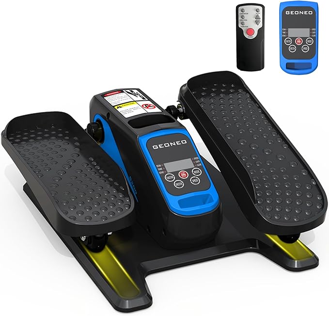 Under Desk Elliptical Machine, Electric Ellipse Leg Exerciser for Senior, Quiet and Compact Electric Seated Pedal Exerciser for Home Blue