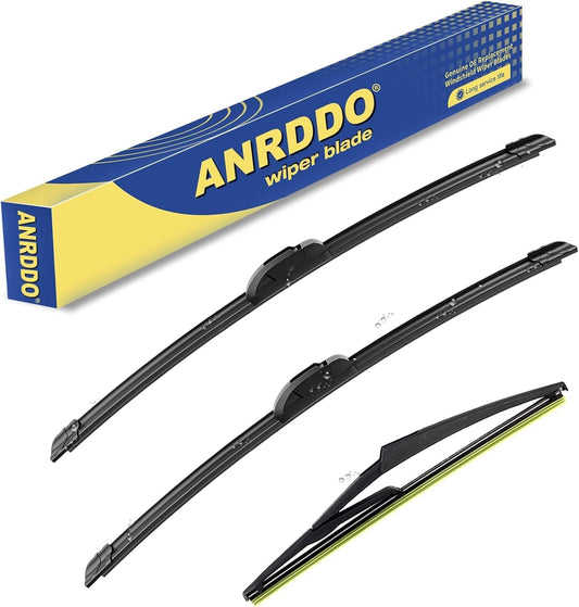 3 Wipers Replacement For 2008 2009 2010 2011 2012 2013 Nissan Rogue Windshield Wiper Blades Original Equipment Replacement - 26"+14"+12" (Set of 3) U/J HOOK
