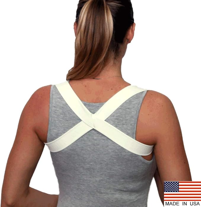 Posture Corrector Brace/Wear 15 Minutes A Day to Impove Posture Posturific Brace - Available in Colors and Sizes (Beige Medium)