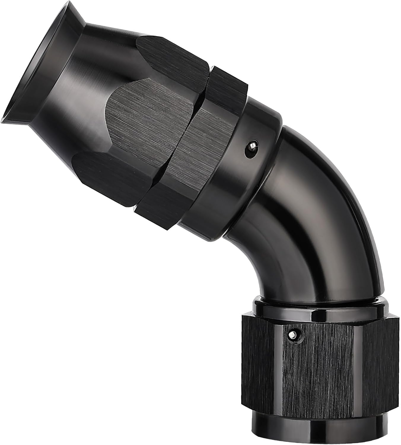 EVIL ENERGY 6AN 60 Degree PTFE One Piece Full Flow End Hose Fitting Aluminum Black
