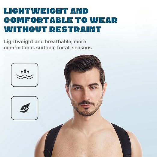 Male female posture corrector, adjustable upper backbreathable back support corrector, can relieve discomfort in the waist, neck, and shoulders