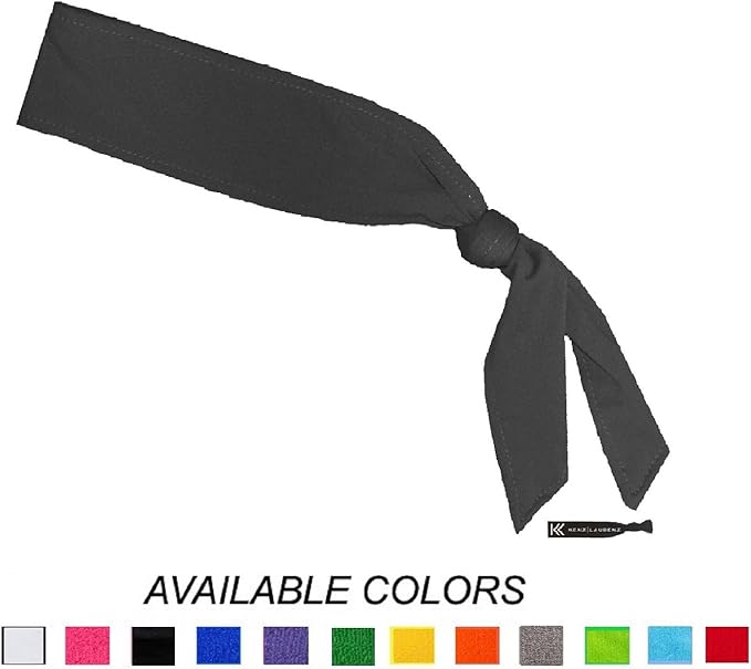 Kenz Laurenz Headbands Tie on Headband for Women Men Running Athletic Hair Head Band Elastic Sports Sweat Basketball Sweatband Stetchy Yoga Workout Sweatbands Adjustable Non-Slip Moisture Wicking