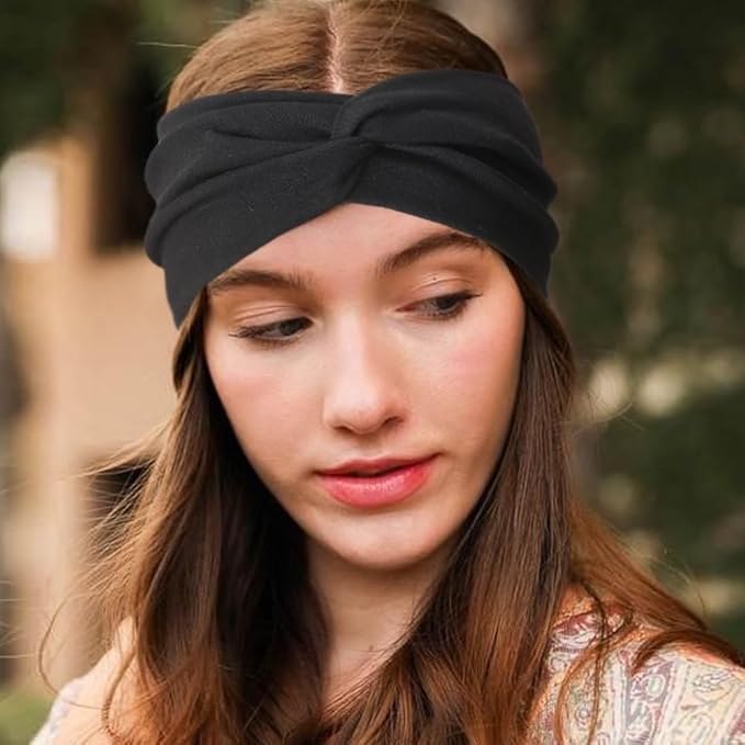 DRESHOW Headbands for Women Girls Vintage Headband Knotted Headwraps Criss Cross Hair Bands Accessories