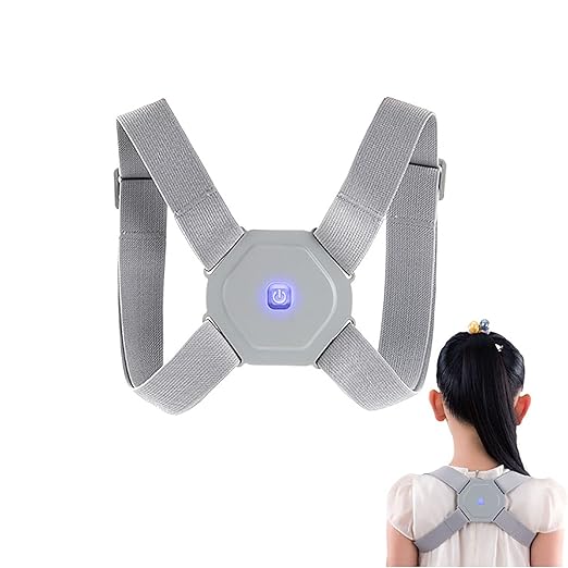 Smart Posture Corrector - Adjustable Upper Back Brace with Vibration Intelligent Posture Reminder, Posture Trainer for Kids, Help to Keep Right Posture (P2000)