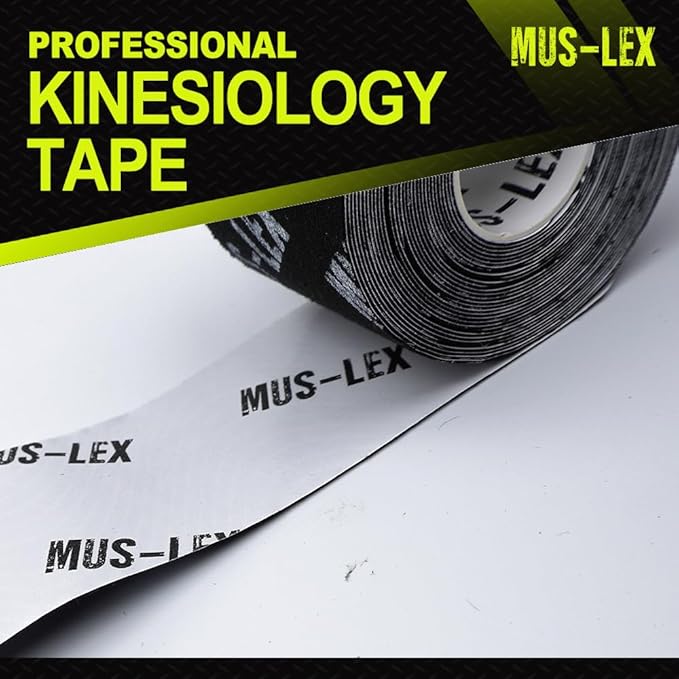 Kinesiology Tape – Waterproof Sports Tape for Pain Relief & Muscle Support | Strong Adhesive, Breathable, Latex-Free, 2in x 16ft Roll | Athletic & Recovery Tape for Knee, Shoulder, Back