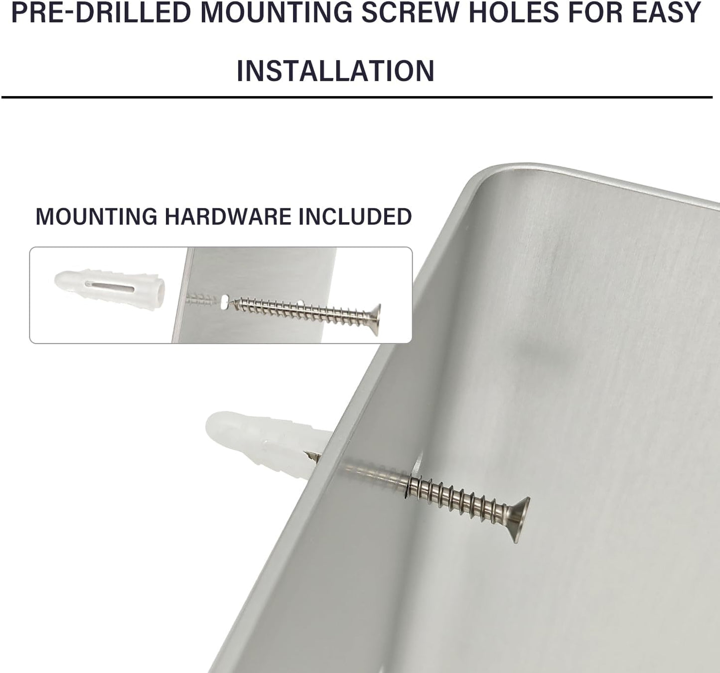 G-Sunny Garage Paper Towel Holder,Aluminum Wall-Mount Paper Towel Holder for Enclosed Trailer,Shop,Garage,Storage,5th Wheel,RV (Silver)