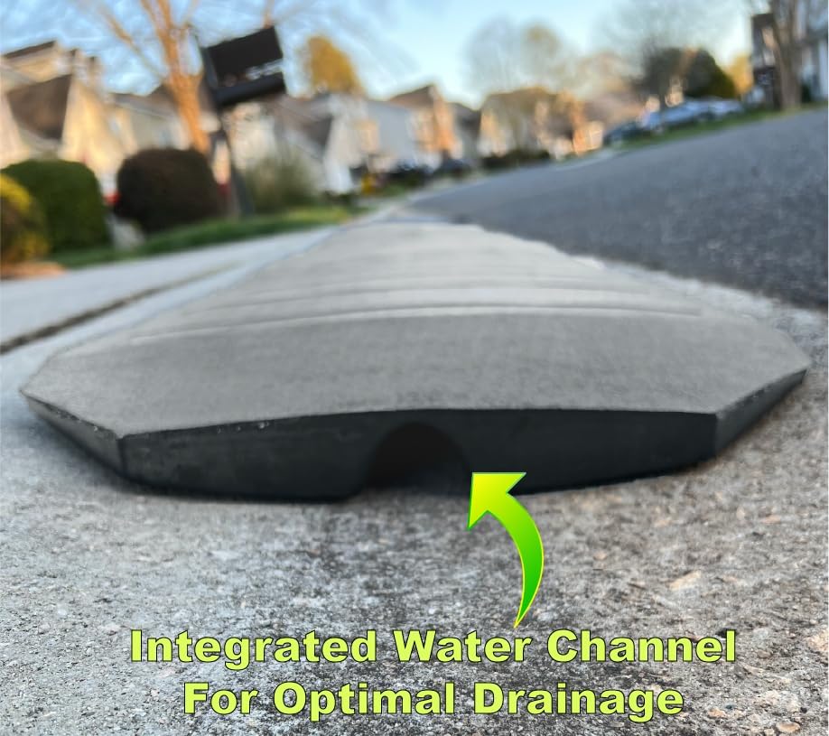 – Gray Color – Driveway Curb Ramps – Low Profile Car Ramps – 3 Piece Expandable Set – Made from Heavy Duty Recycled Rubber – Eliminate Scraping and Damage On Your Car Truck RV