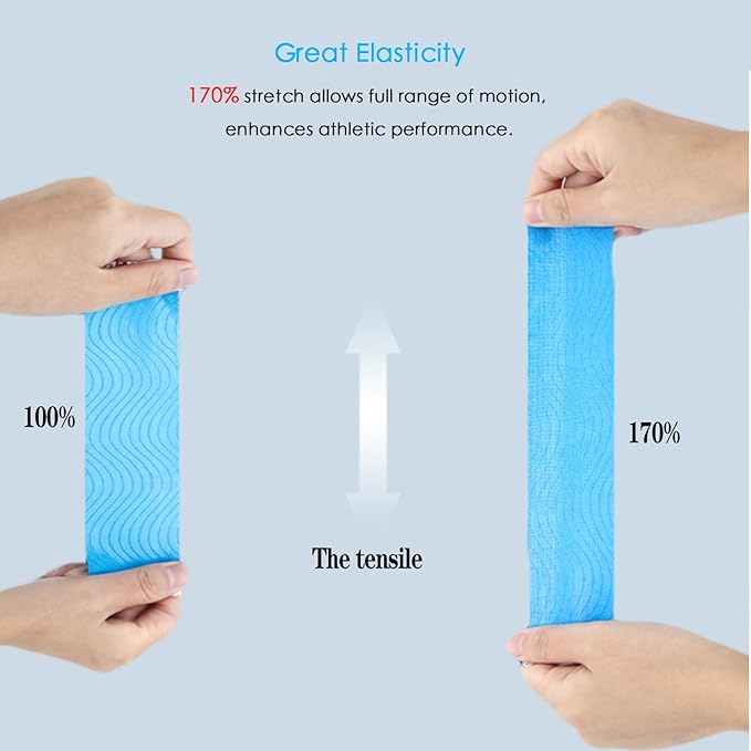 Pro Kinesiology Tape 40 Precut Strips,Elastic Athletic Tape,Original Cotton Waterproof Breathable Sports & Weightlifting Tape Muscles Pain Relief & Joints Support,K Tape(Pink)