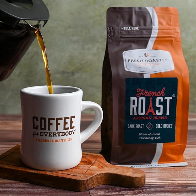 Fresh Roasted Coffee, French Roast, 2 lb (32 oz), Dark, Kosher, Whole Bean